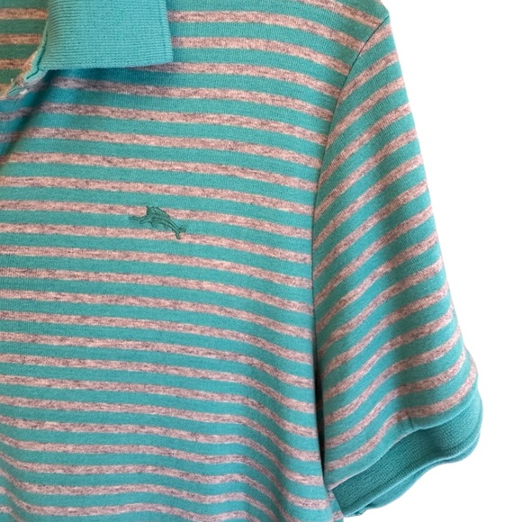 Tommy Bahama Turquoise Polo dress with Classic Stripes SP - Picture 2 of 4